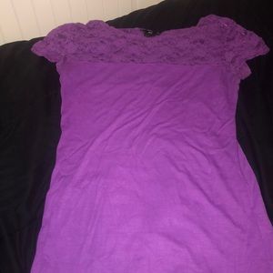 Cute Purple Lace Top